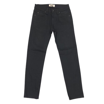 Naked & Famous Super Skinny Guy Wax Coated Black Jeans Men's Size 30 30X28.5