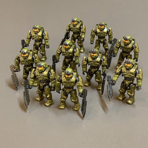 Mattel Brick Shop Mega Bloks Halo Action-Figuren Set – 10 UNSC MARINE & Elite Figuren | Sammler-Spaß Mega Bloks HALO Figuren