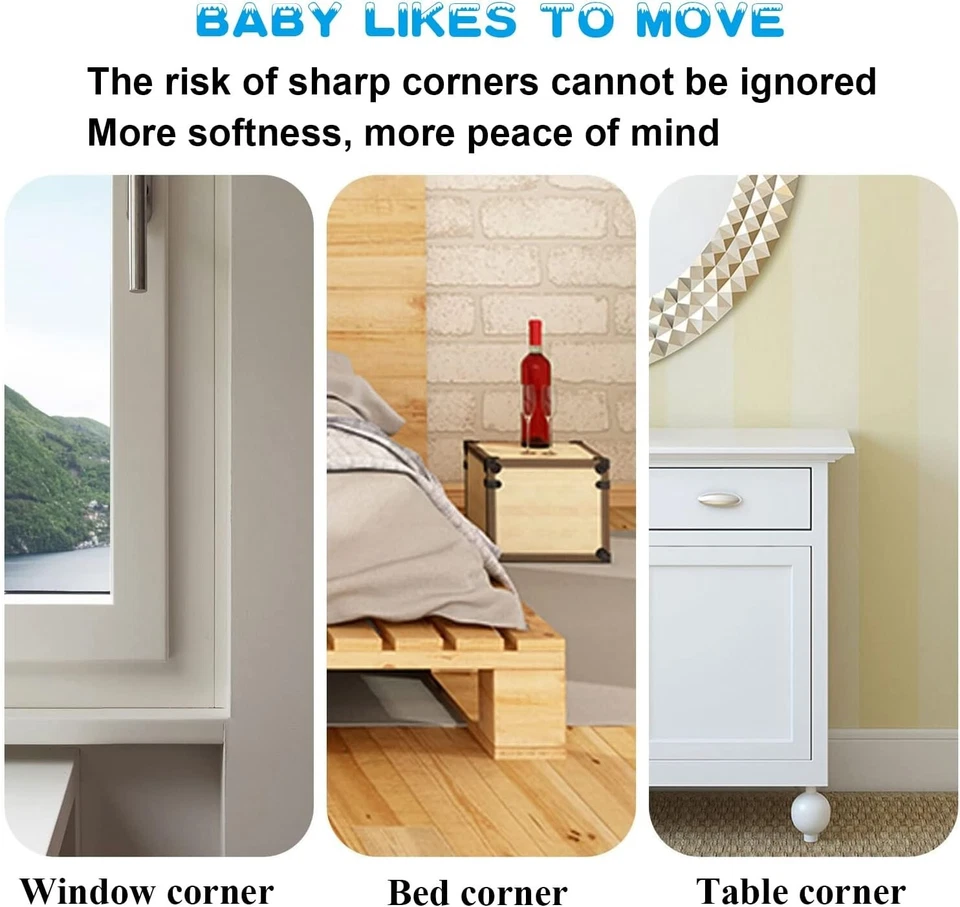 Table Cushion Corner Protectors Desk Child Safety Edge Baby Water Drop Shape - image 4 of 4