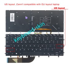 US backlit keyboard for Dell XPS 15-9560 9570 P56F/Precision 5510 5520 5530 5540