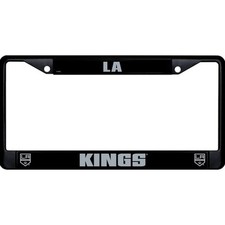 los angeles kings nhl ice hockey logo black license plate frame made in usa