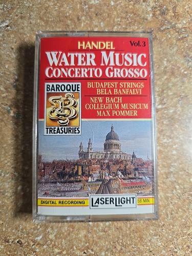 Händel: Water Music/Concerto Grosso by Budapest Strings, Bela Banfalvi Cassette