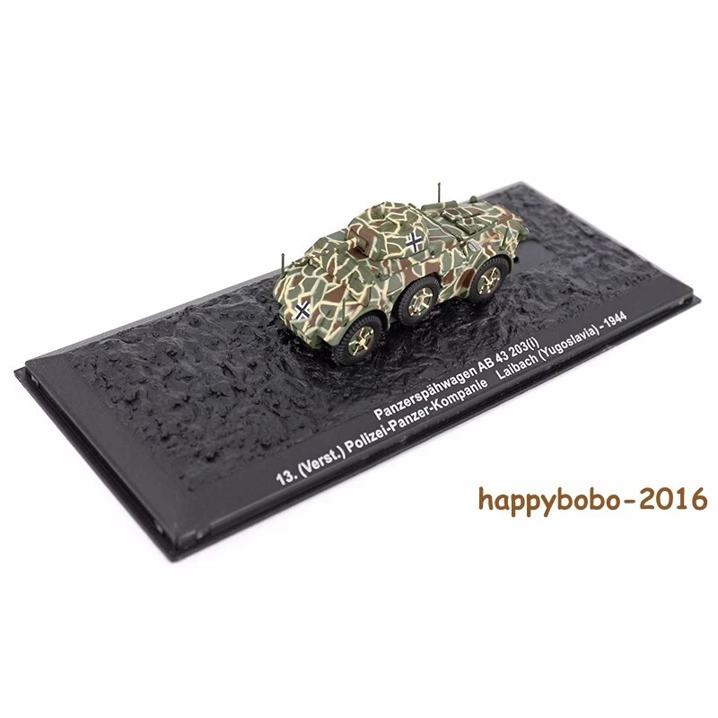 1:72 German Panzerspahwagen Armored Reconnaissance Vehicle AB43 203 Tank Model - Image 3 of 4