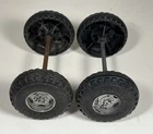 Buddy L Set Of 4 Wheels Tires 10.00x20 Axle Assembly Parts Restoration Custom