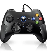 EasySMX Wired Gaming Controller,PC Game Controller Joystick with black 