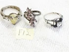 VINTAGE STERLING SILVER RING COLLECTION SUPER COOL MUST SEE F12