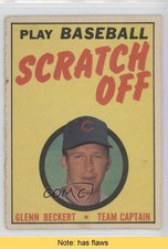 1970 Topps Scratch Off Scratched Glenn Beckert READ 0j6