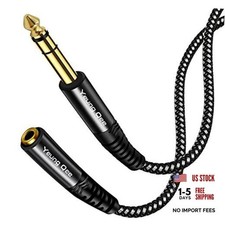 6.35mm to 3.5mm Headphones Adapter cable 1 ft, TRS 1/4" Male to 1/8" 1FT/0.3M
