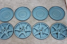 8 mm Reels and Canisters Compco 200 Feet Empty Blue Lot of 4