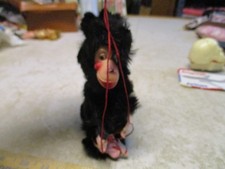 Vtg Marionette string puppet Rubber Face Monkey/Chimpanzee Genuine Fur Japan 7