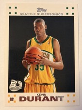 Kevin Durant 2007-08 Topps 50th Anniversary Rookie Card #2 of 14 (Supersonics). rookie card picture