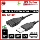 High-Speed USB to USB Extension Cable USB 2.0 Adapter Extender Cord Male/Female