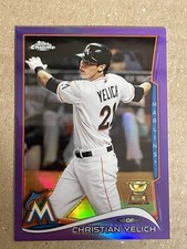 Christian Yelich 2014 Topps Chrome Purple Rookie Cup