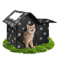 Large Outdoor Cat House Weatherproof, Houses for Outdoor Cats Feral, Collapsi...