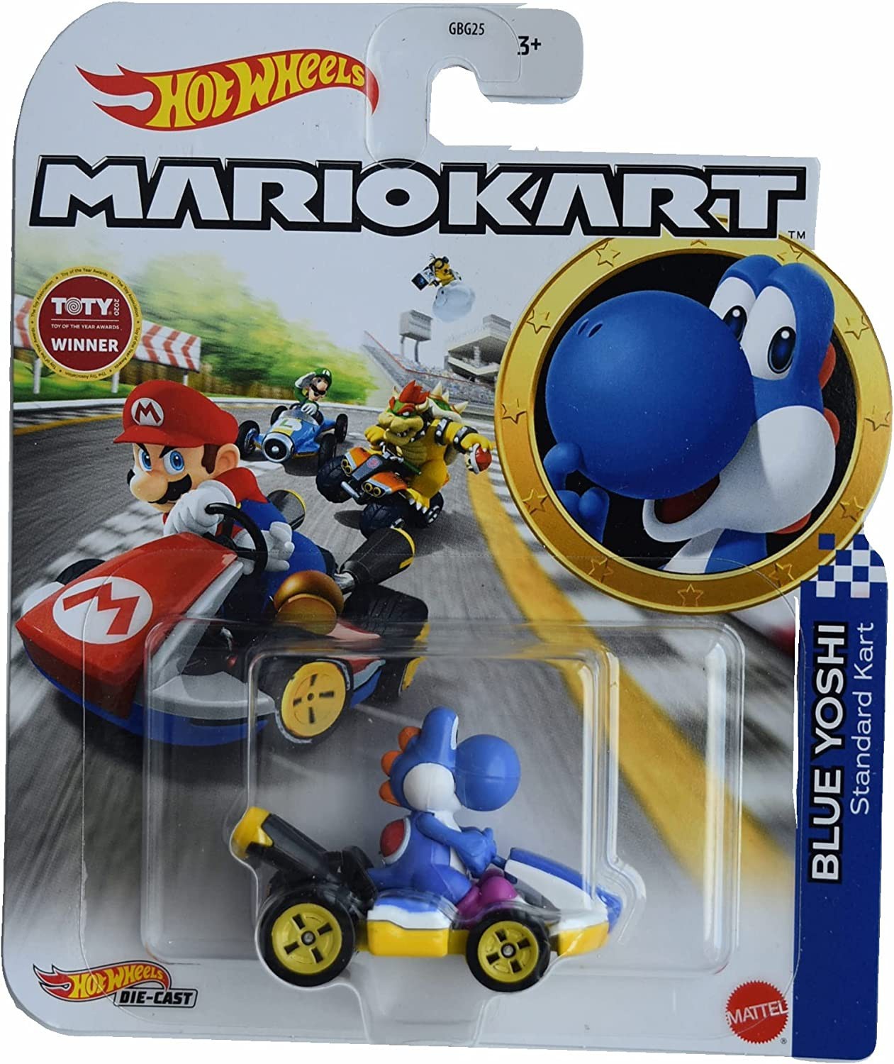 Modello STANDARD KART di YOSHI DARK BLUE Viola SUPER MARIO 1:64 Hot Wheels