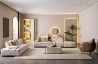 Sofa Wohnzimmer Sessel Stil Modern Farbe Beige GemüTlich Weich GeräUmig