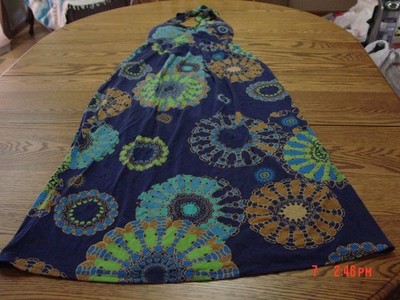Womens Print Halter Style Maxi Dress By Faded Glory