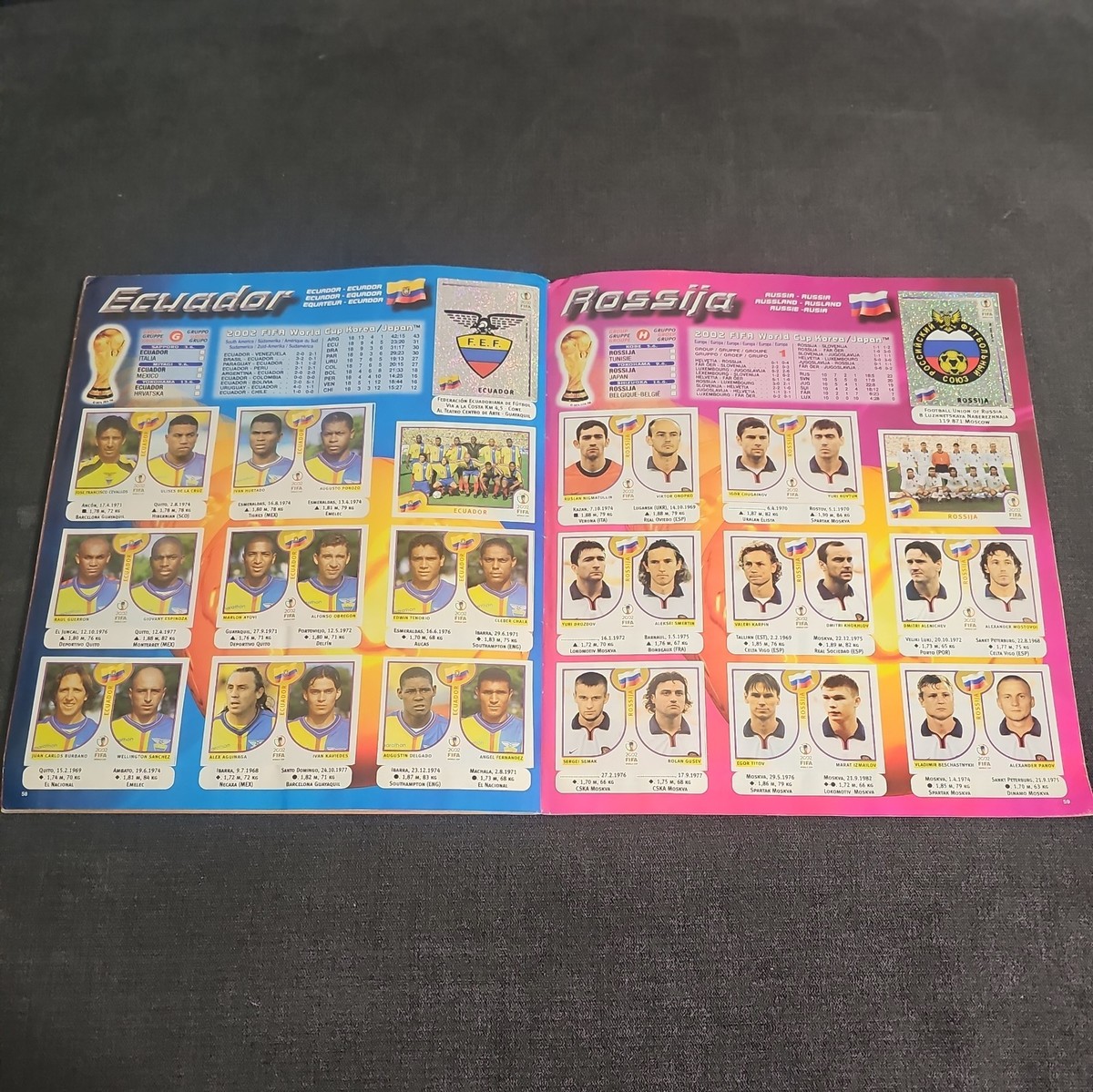 100% Complete Panini World Cup 2002 Korea Japan Sticker Album Book
