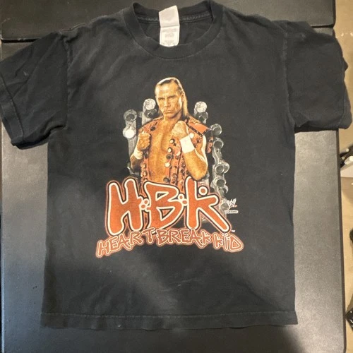 Shawn Micheals Vintage WWE WWF Shirt 2 Sided Youth Medium 2005 HBK