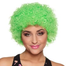 Clown Afro Green Wig
