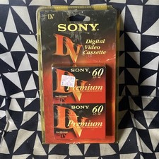 NOS 2-Pack Sony DVC Mini DV Video Cassettes Premium Digital 60 Minutes DVM60 New