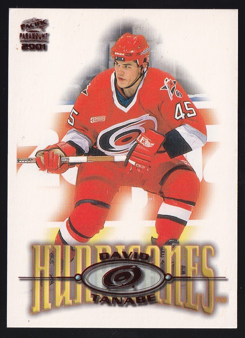 2000-01 Pacific Paramount COPPER parallel # 46 David Tanabe CAROLINA HURRICANES