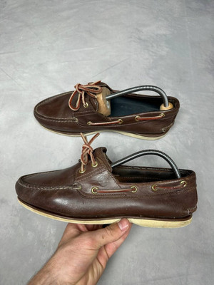 Timberland Mens Brown Leather Topsiders Classixc sz US 9.5 UK9 EU43 27.5cm