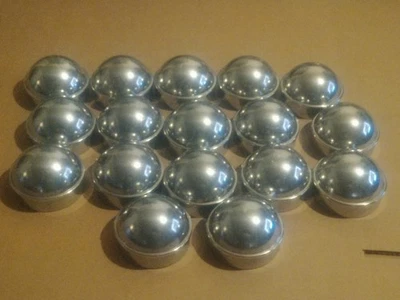 17 Stück 2-3/8 Zoll Maschendrahtzaun Pfosten Kappe Rund Kuppel Außen Poliert Aluminium - Bild 1 von 3