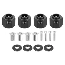 Aluminum Wheel Hex Hub 10mm Hex Extended Spacers for RC Car, Black