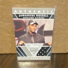 Bowman 2007 JaMarcus Russell #DJ-JR Raiders Draft Day Jersey Relic Card