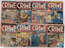 Crime Does Not Pay Lot (8) #53-67* FN- VG Charles Biro 1942 Pre-Code Golden Age