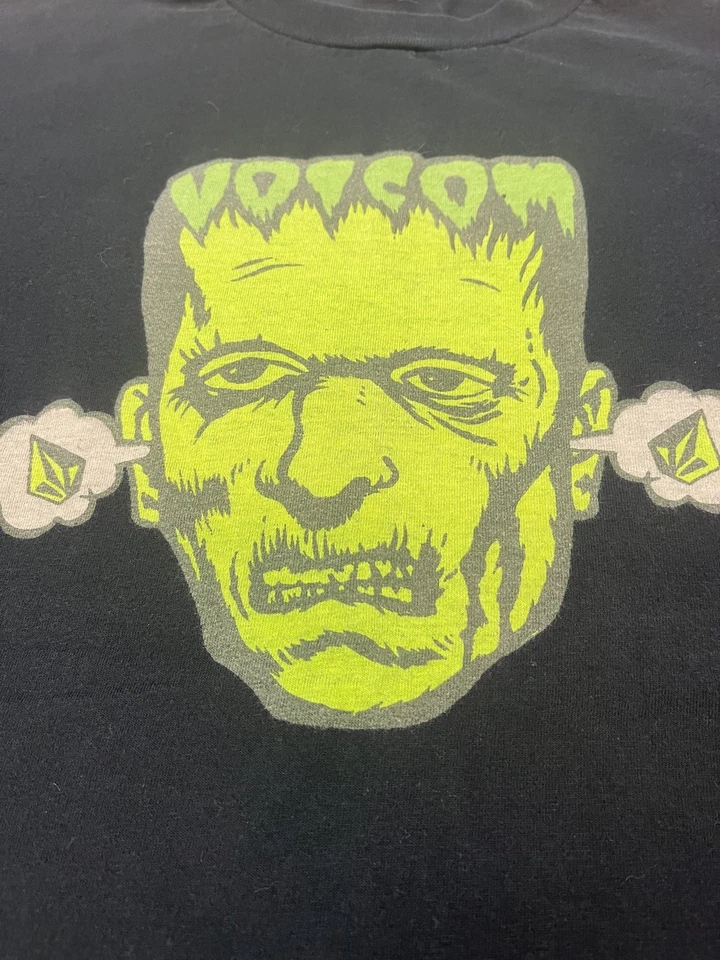 Volcom Stone Graphic T-shirt Men Large Black Short Sleeve Lg L FRANKENSTEIN - Image 3 of 4