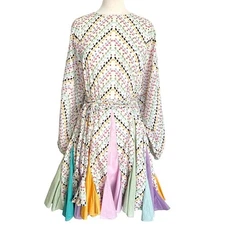 Rhode Ella Chevron Multicolor Mini Dress – Size Small