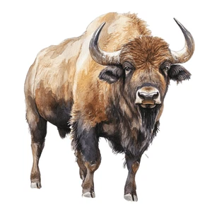 Farm Buffalo Animal Self Adhesive Vinyl Sticker