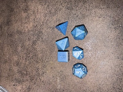 Dungeons and Dragons 1982 TSR Mentzer Dark Blue Dice - Full Set - D&D, AD&D