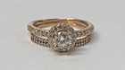 14k 10k Rose Gold Natural Diamond 2 PC Wedding Set 4.0g Size 7 Aprx 1.25 CTW — photo 4