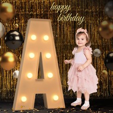 Mixifox Marquee Letters 3 Feet Tall, 3FT Large Light up Letters A, Big Sign A...