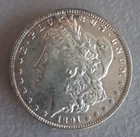 Morgan Silver Dollar Coin 1891 Mintmark: none