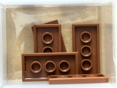 LEGO Parts - Reddish Brown Tile 2 x 4 - No 87079 - QTY 5