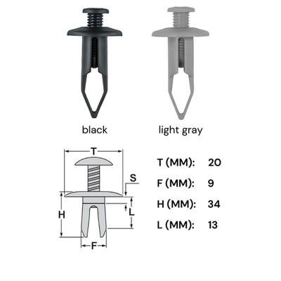 5x Verkleidung Clip Befestigung Klips Halter für Mercedes Toyota 9mm grau