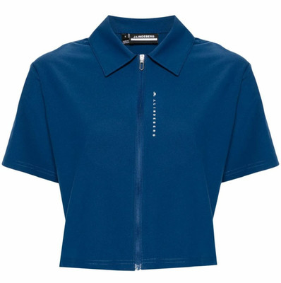 J. LINDEBERG CASSANDRA SHIRT WOMEN'S MEDIUM BOXY ESTATE BLUE GOLF NEW NWT
