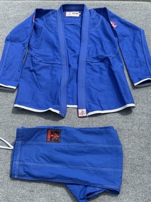 Keiko Raca Kimono Set Mens Brazilian Jiu-Jitsu Martial Arts Uniform Size 4 Blue