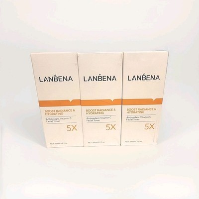 LANBENA Vitamin C Facial Toner 5.2 fl oz. 3 Pack! Exp.9/26 New. Free Ship!