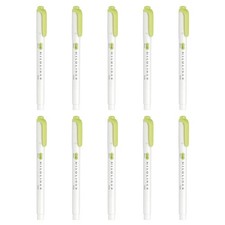 Zebra B-WKT7-MCG Highlighter, Mild Liner, 1 Count Pack of 10 , citrus green