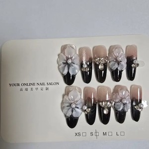 Flower Pattern Nail Tips Set