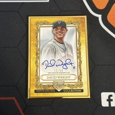 2025 Topps Gilded David Wright # GOG-DW Gallery of Gold Framed Auto 12/50 Mets
