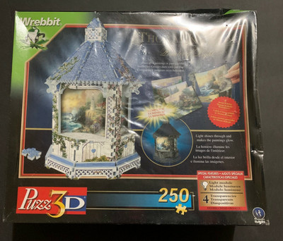 *SEALED* Puzz 3D Thomas Kinkade The Gazebo 2001 Puzzle Lights Up 250 Pcs Wrebbit