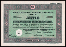 1943 &lsquo;HASAG&rsquo; Hugo Schneider AG WWII Panzerfaust and Munitions RM1000 Stock F+
