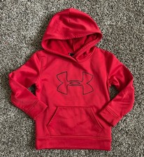 Under Armour Boy's Fleece Red Hoodie Size 5