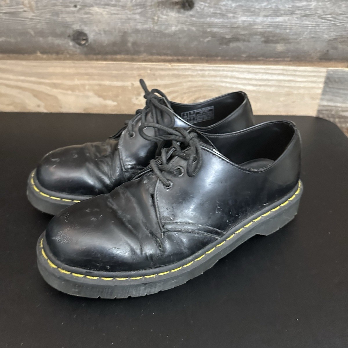 Doc Martens 1461 Bex Black Leather Oxford Shoes US Men's 10 Chunky  Combat